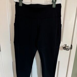 Athleta Altitude Stash fleece-lined tights leggings, LP, large petite